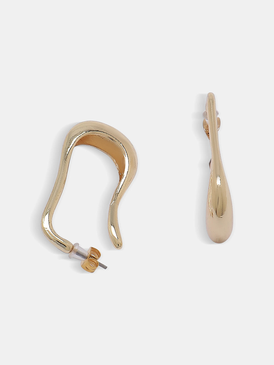 Golden Long Square Hoops