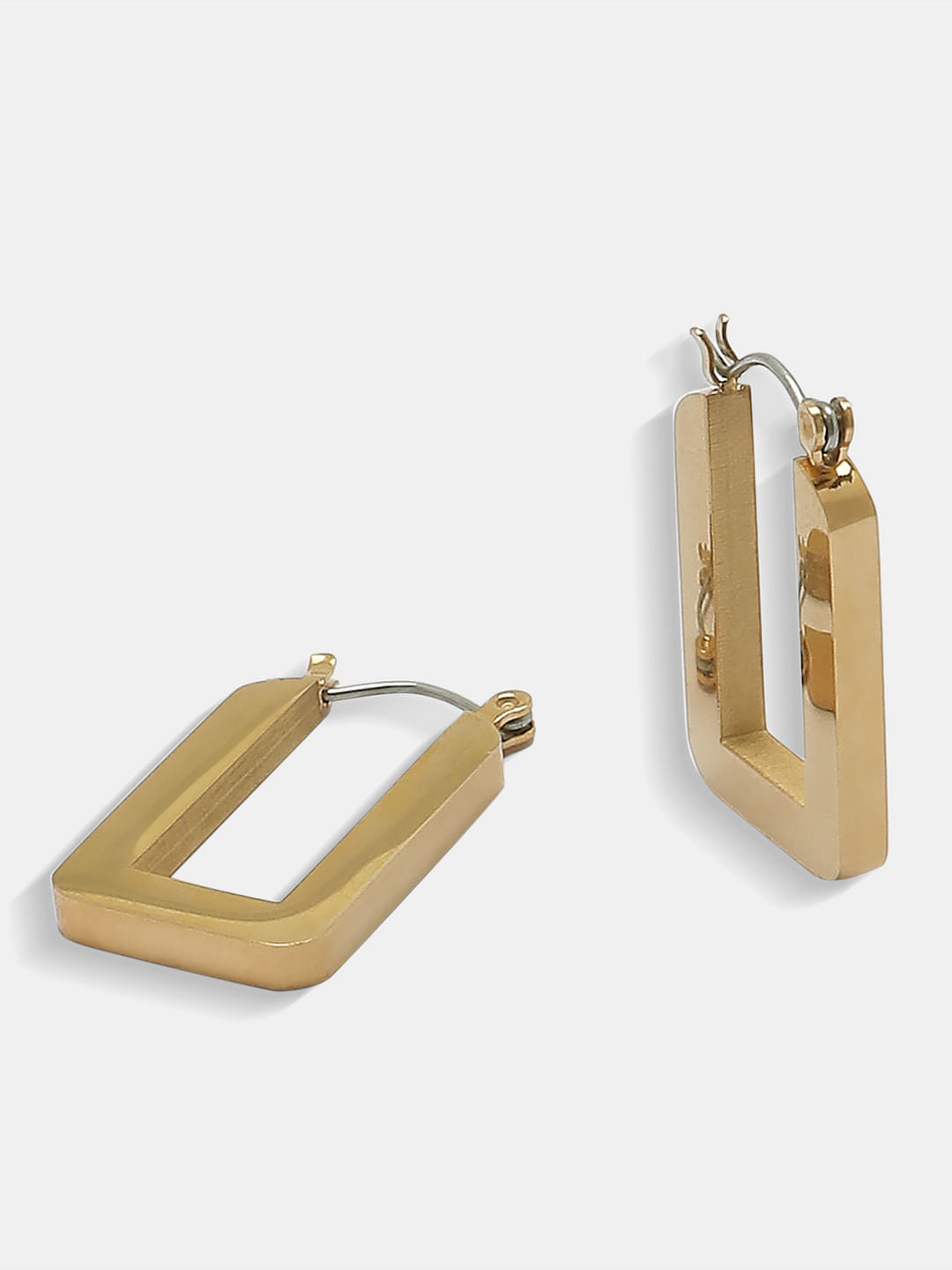 Gold Small Square Hoops