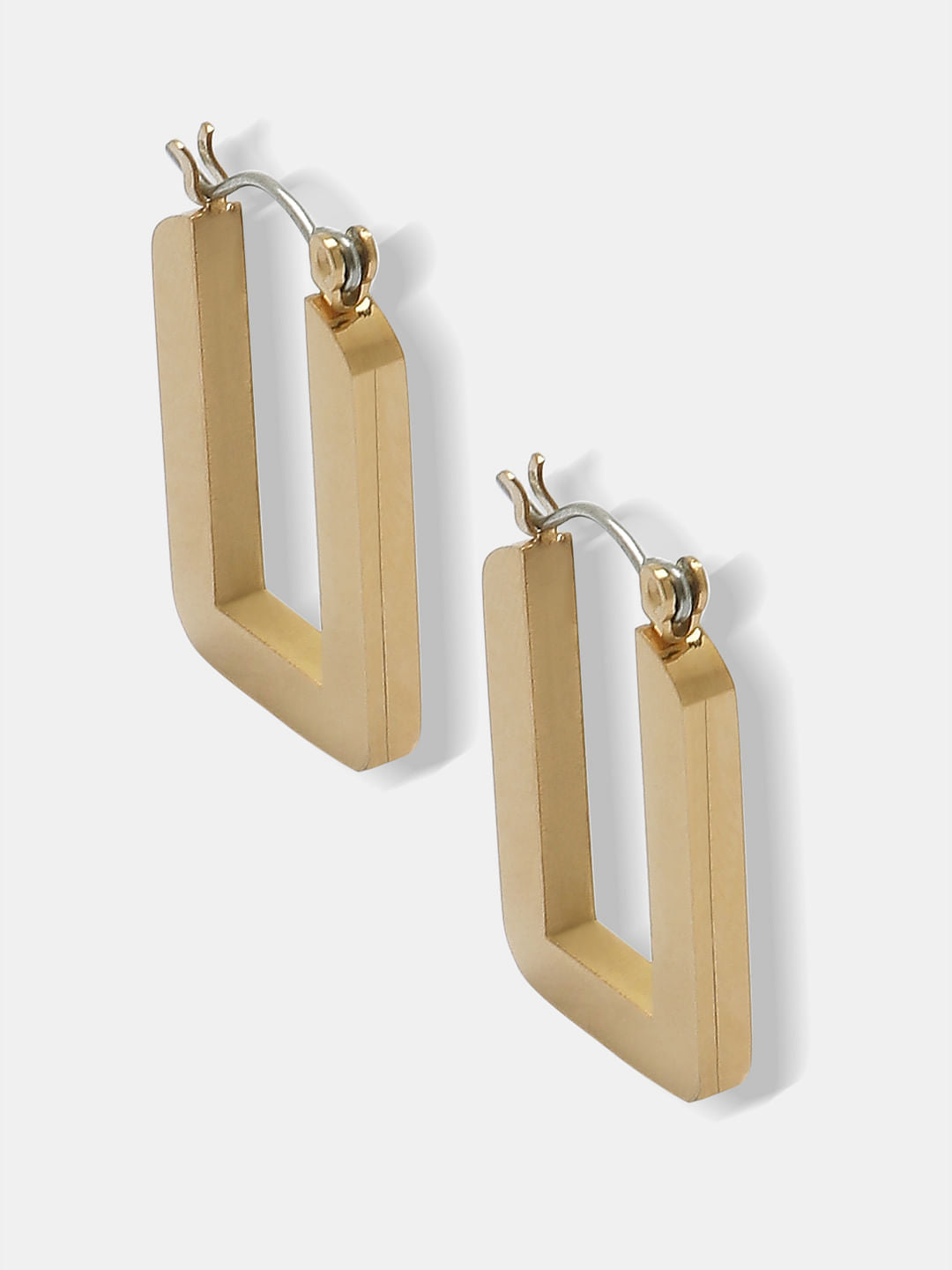 Gold Small Square Hoops