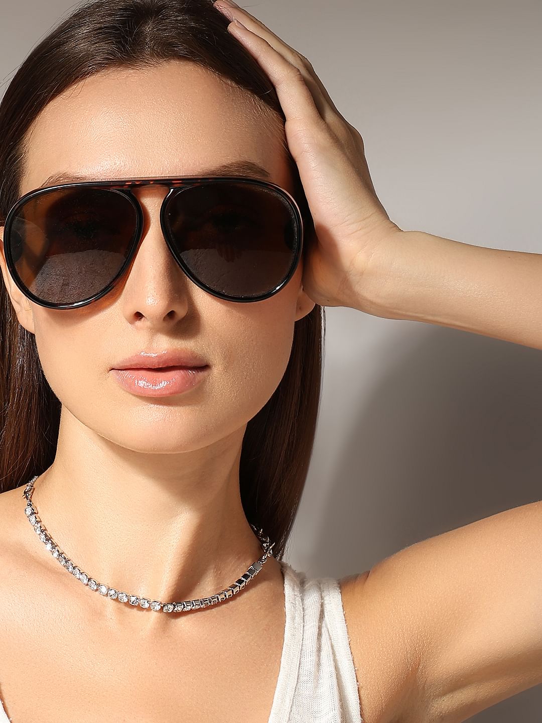 Silver Embellished Choker Necklace