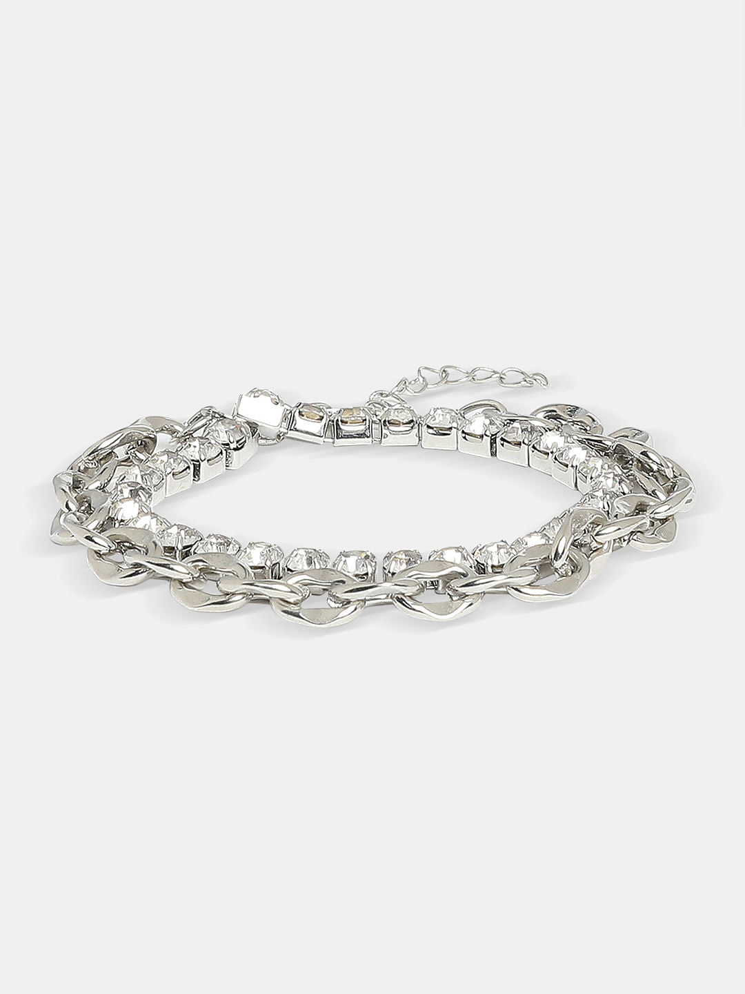 Silver Embellished Choker Necklace