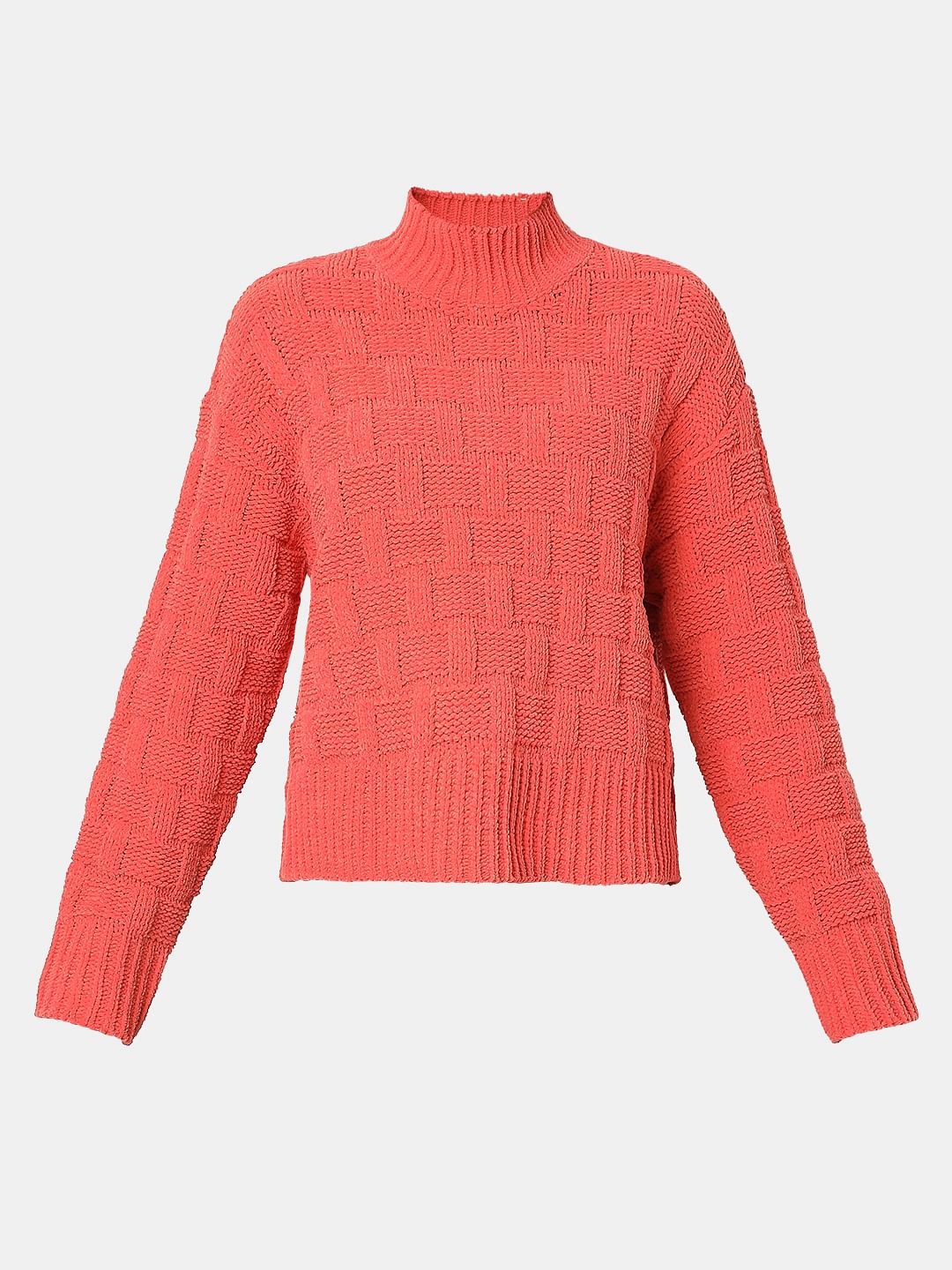 Pink High Neck Pullover