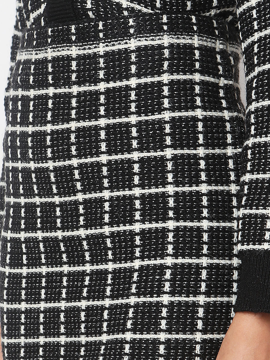 Black Jacquard Mini Skirt