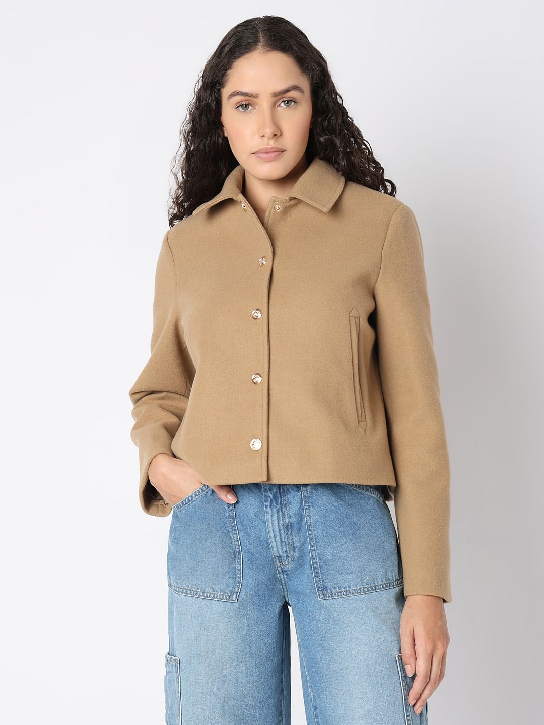 LIGHT BROWN SHORT JACKET