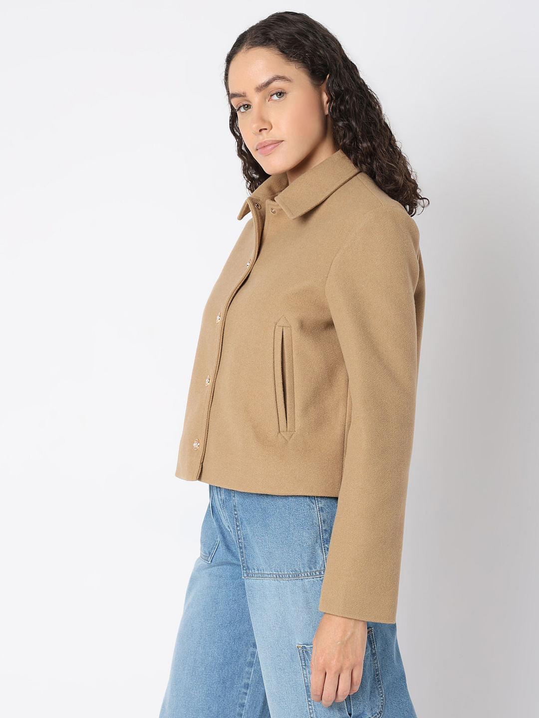LIGHT BROWN SHORT JACKET