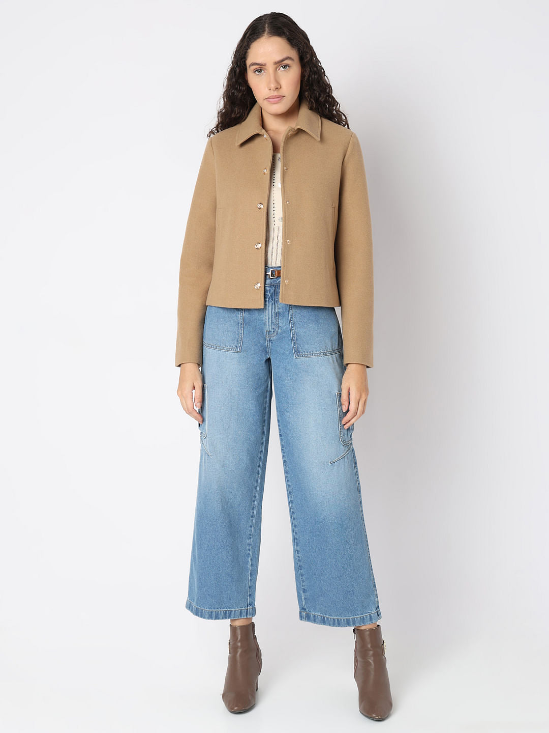 LIGHT BROWN SHORT JACKET