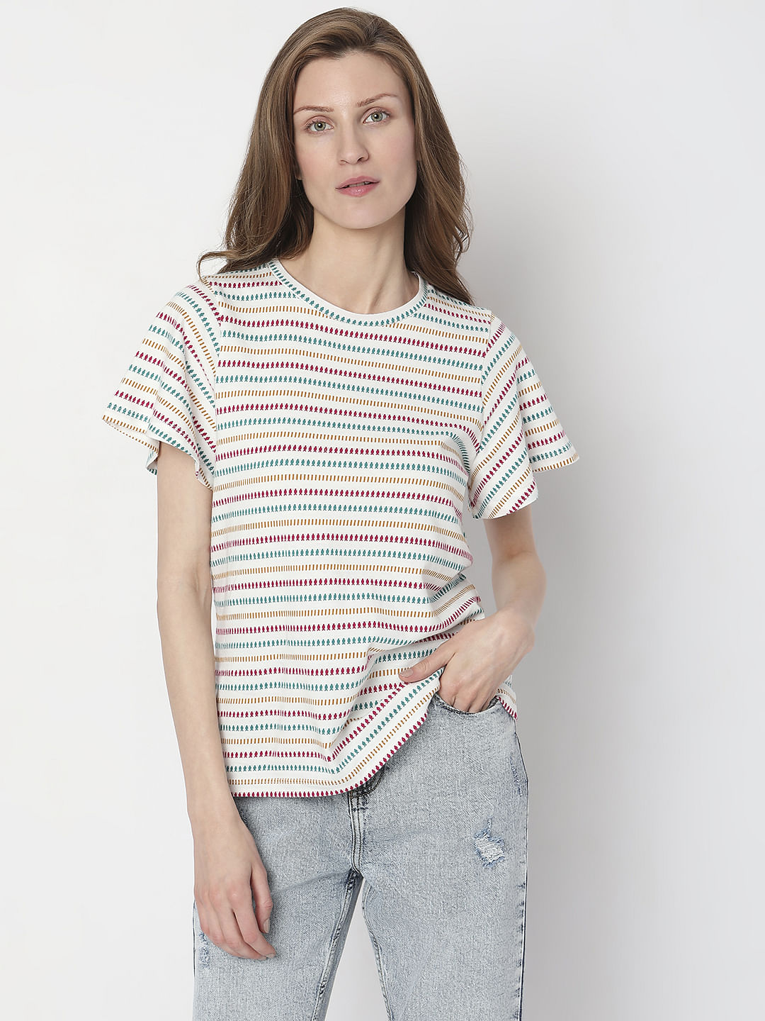 White Striped T-Shirt
