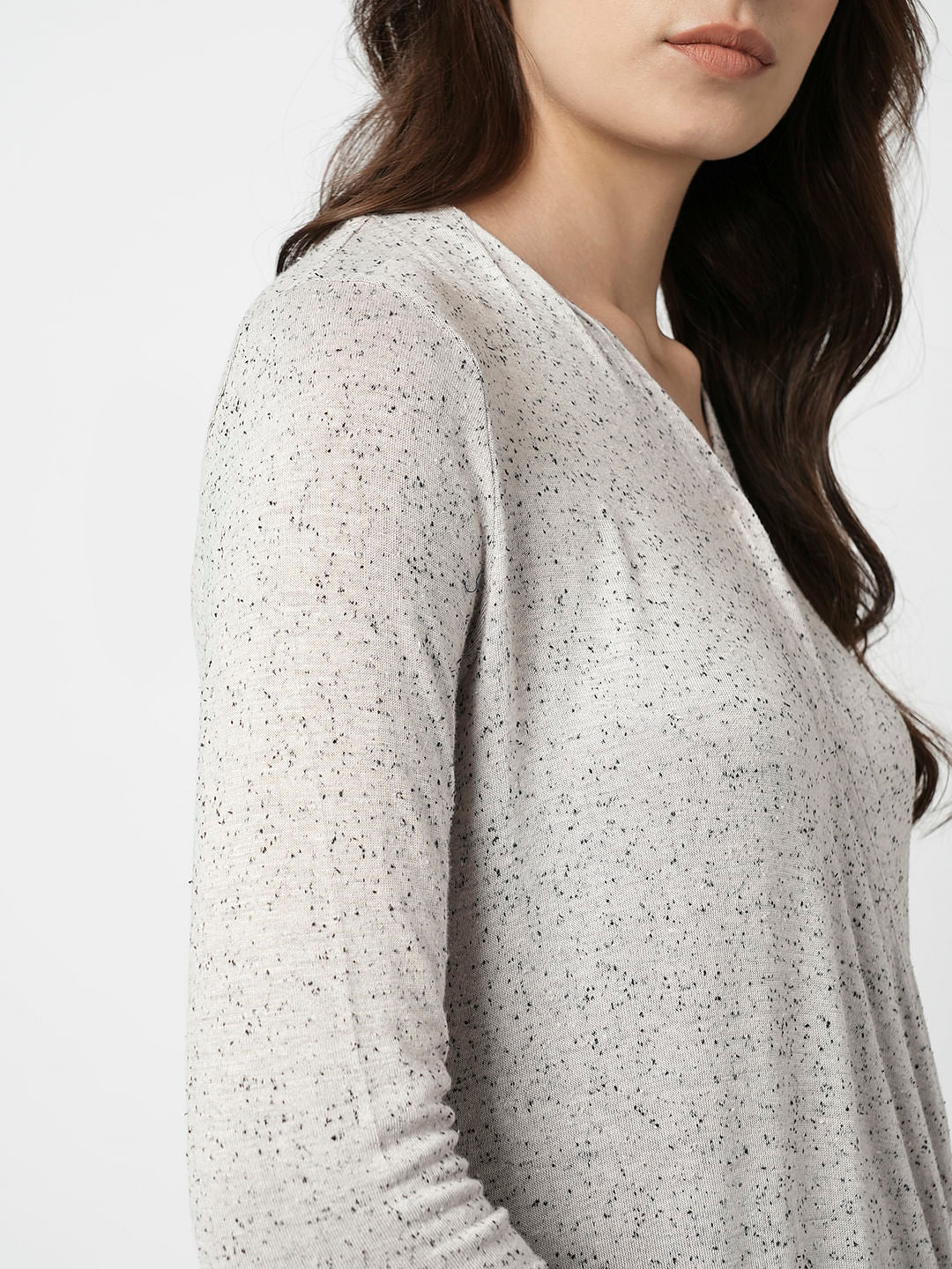 I.Scenery By Vero Moda White Printed Wrap Top