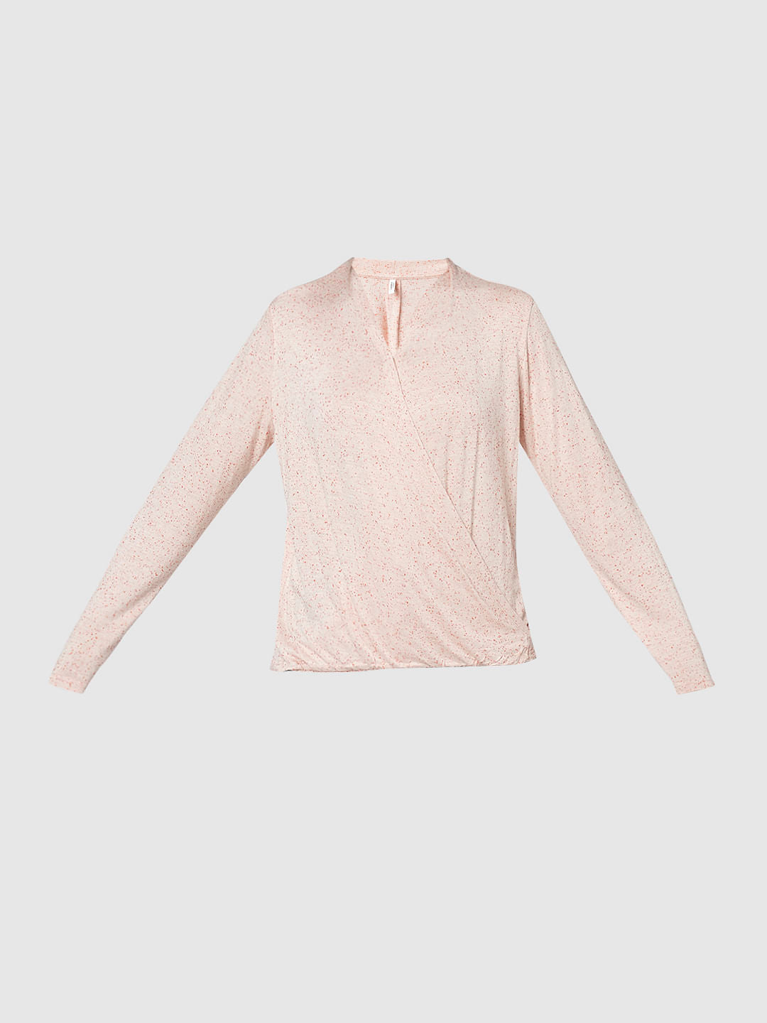 I.Scenery By Vero Moda Pink Mock Wrap Top
