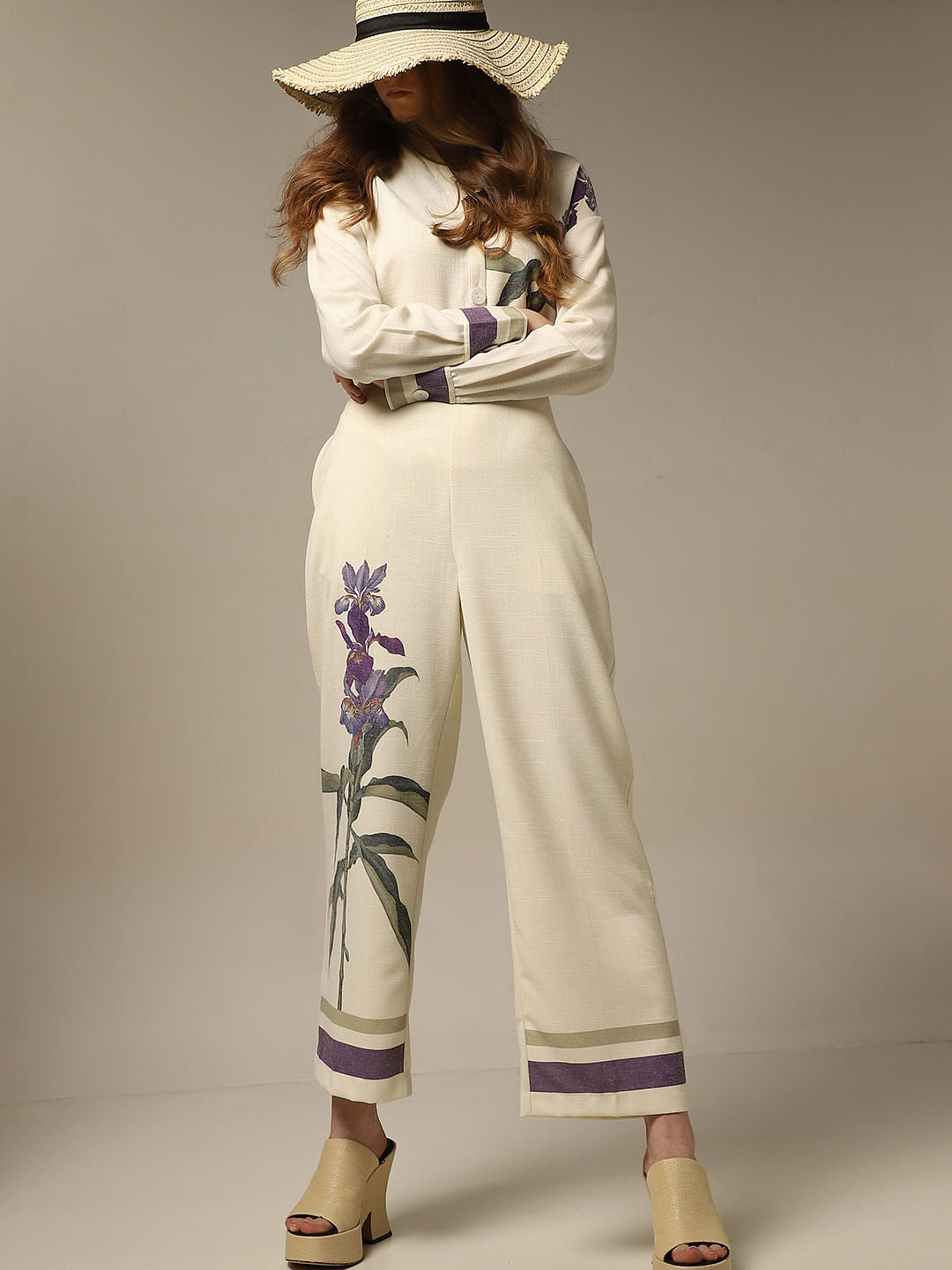 Off-White Floral Co-Ord Set Pants