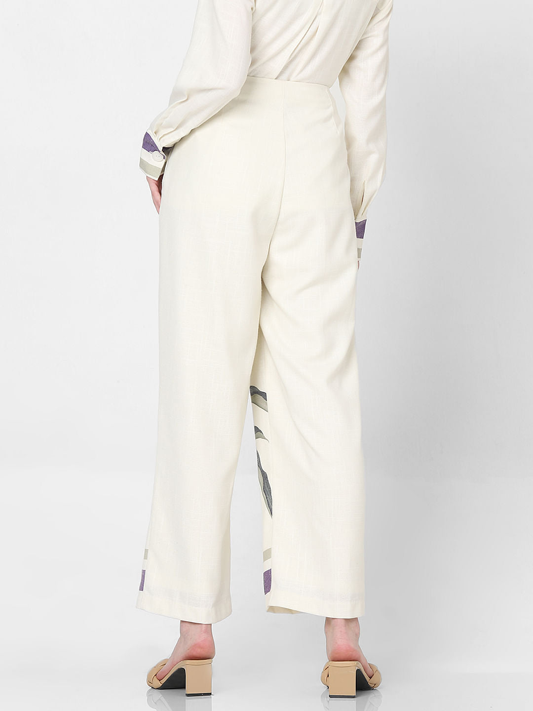 Off-White Floral Co-Ord Set Pants