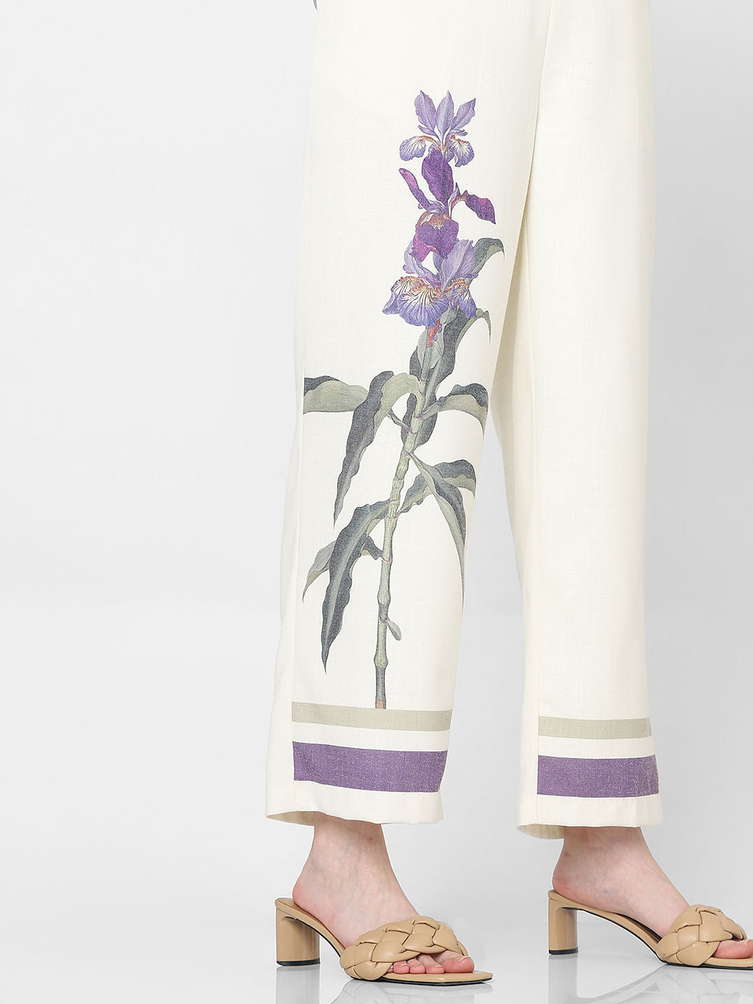 Off-White Floral Co-Ord Set Pants