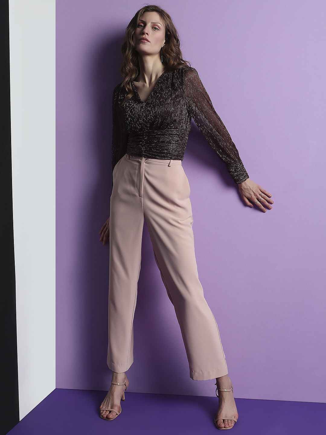 Marquee Purple Lurex Top