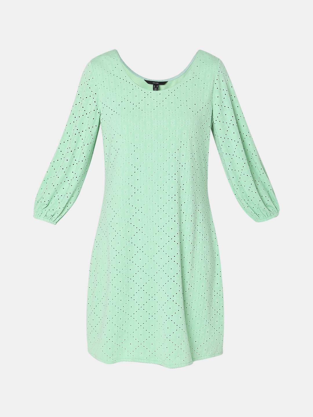Light Green Knitted Shift Dress