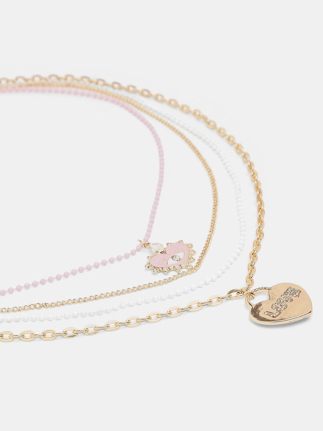 Pack Of 4 Golden Necklace