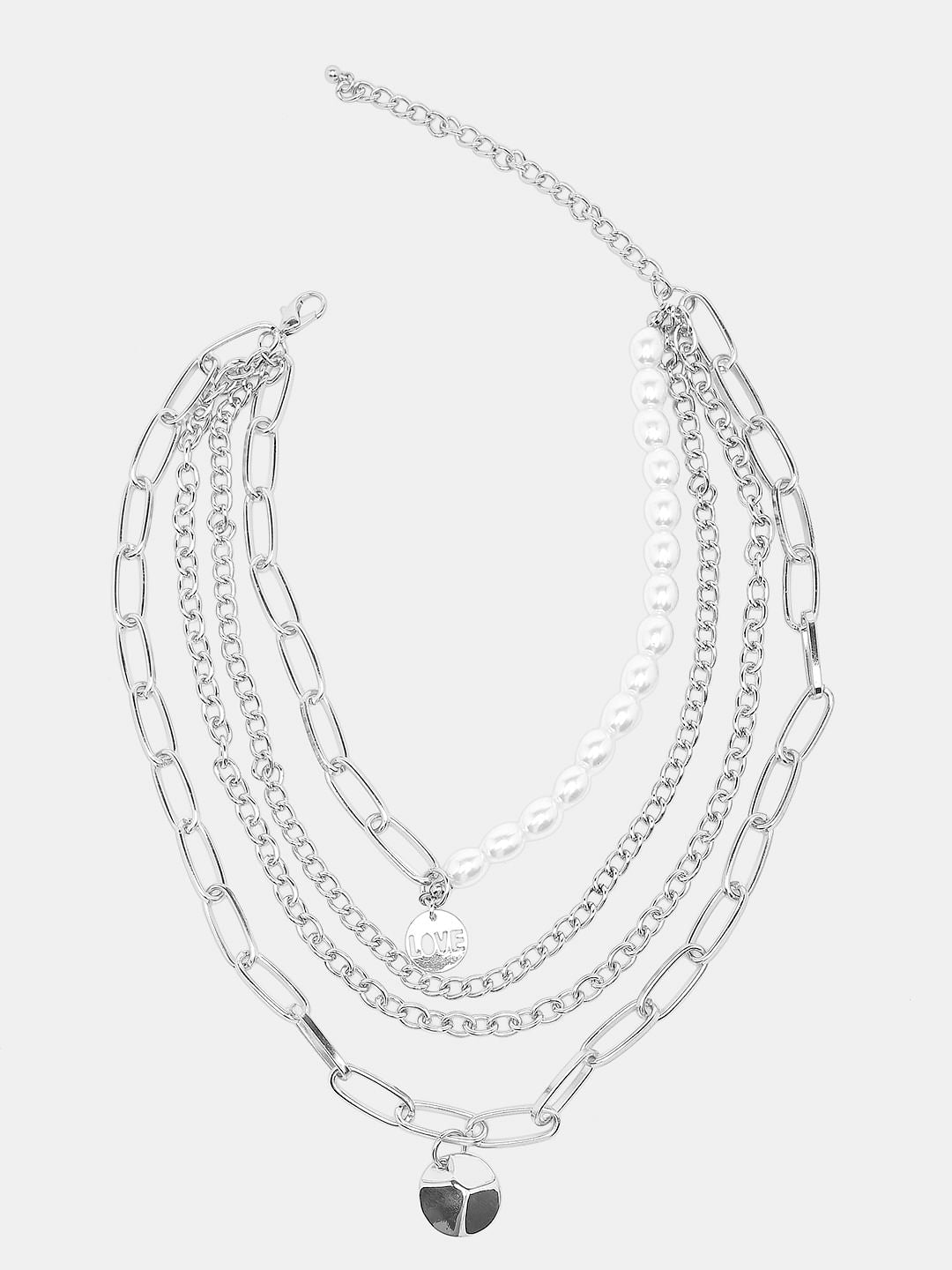 Silver Multi-Layered Necklace