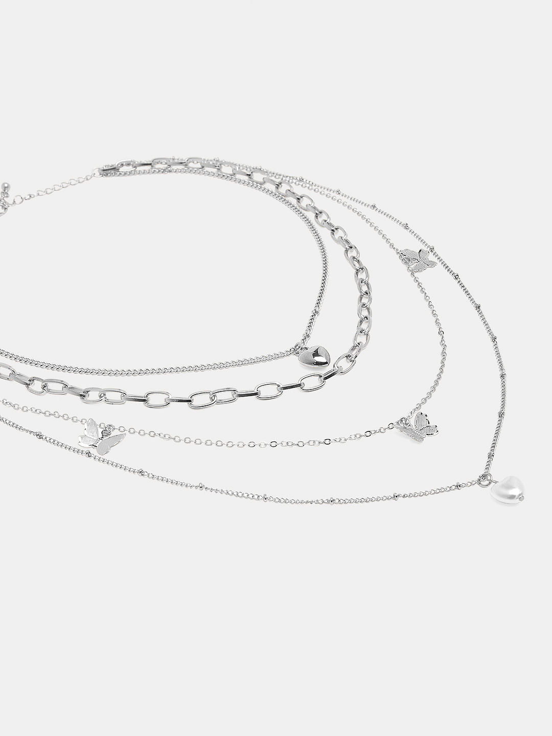 Silver Multi-Layered Necklace