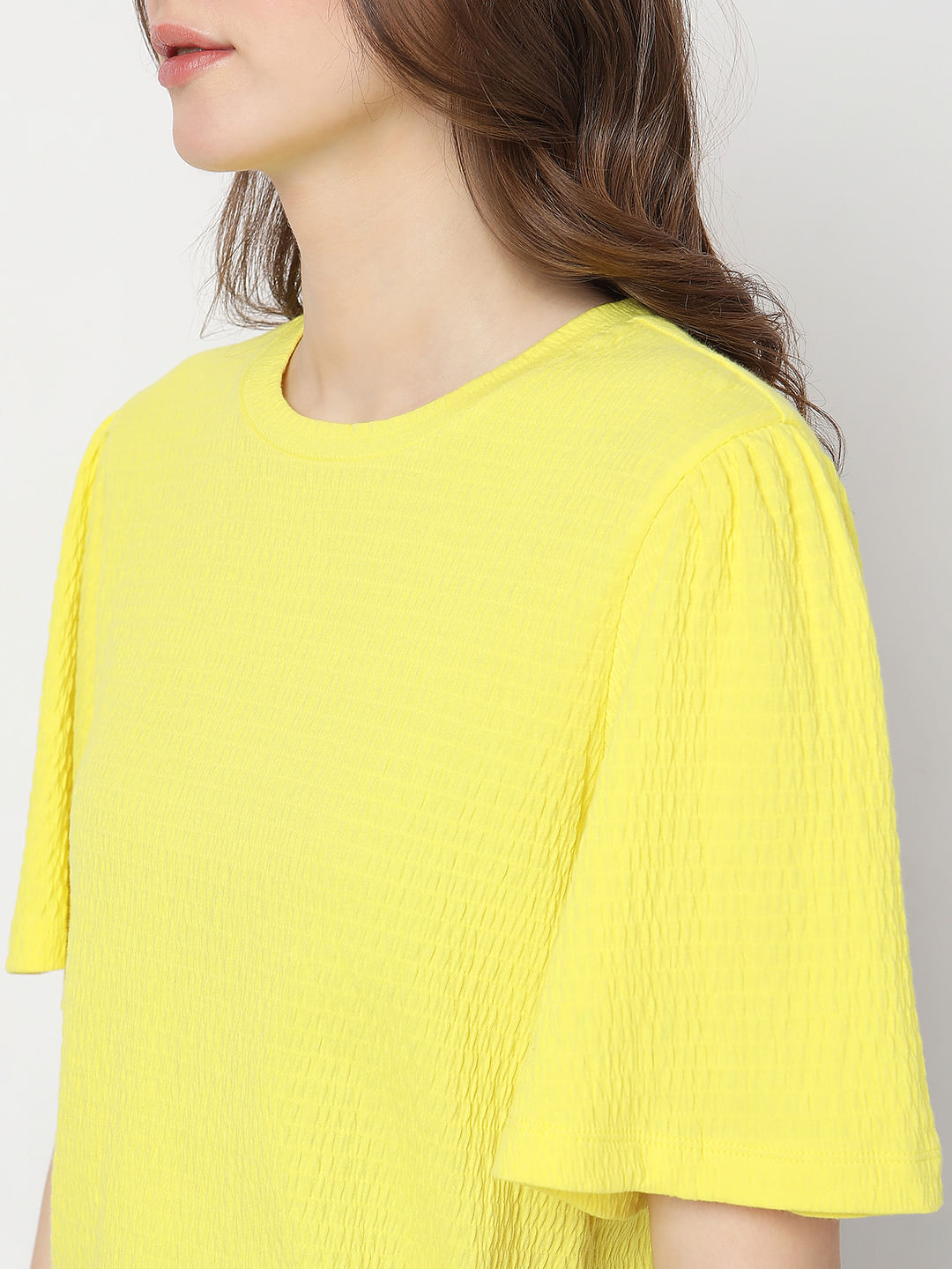Yellow Textured Top