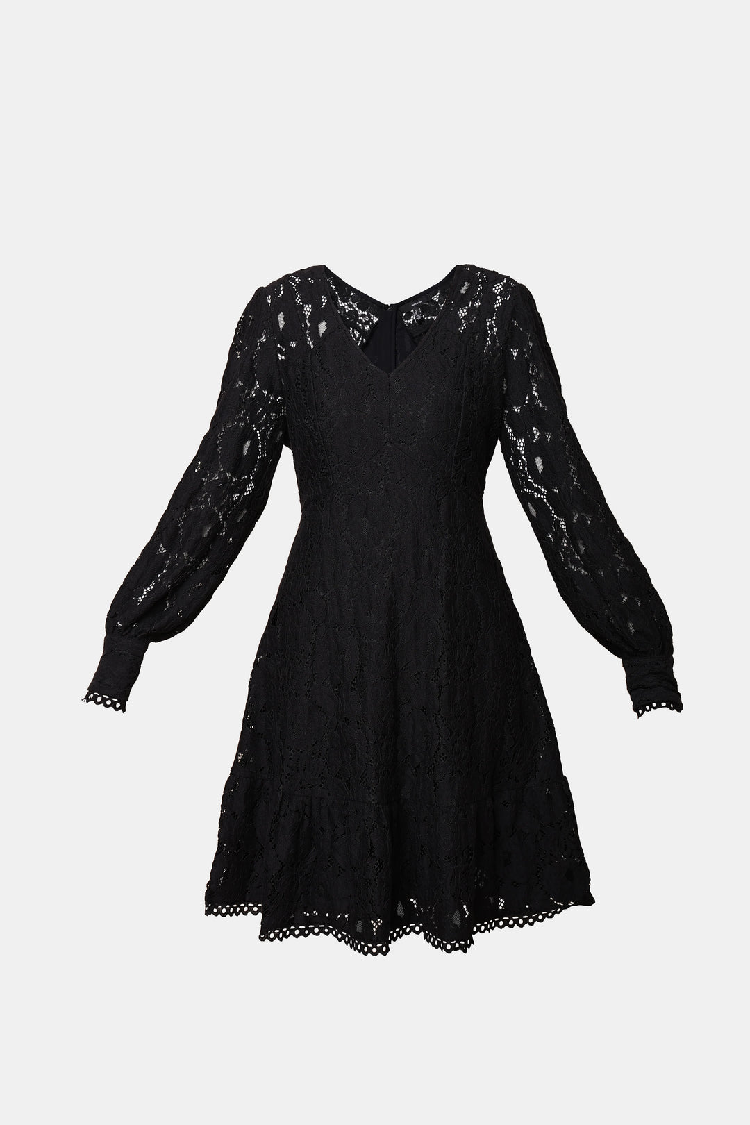 Black Lace Fit & Flare Dress