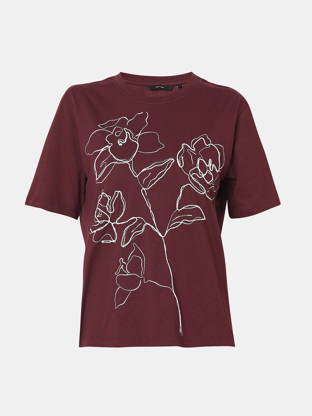 Maroon Graphic Print T-Shirt