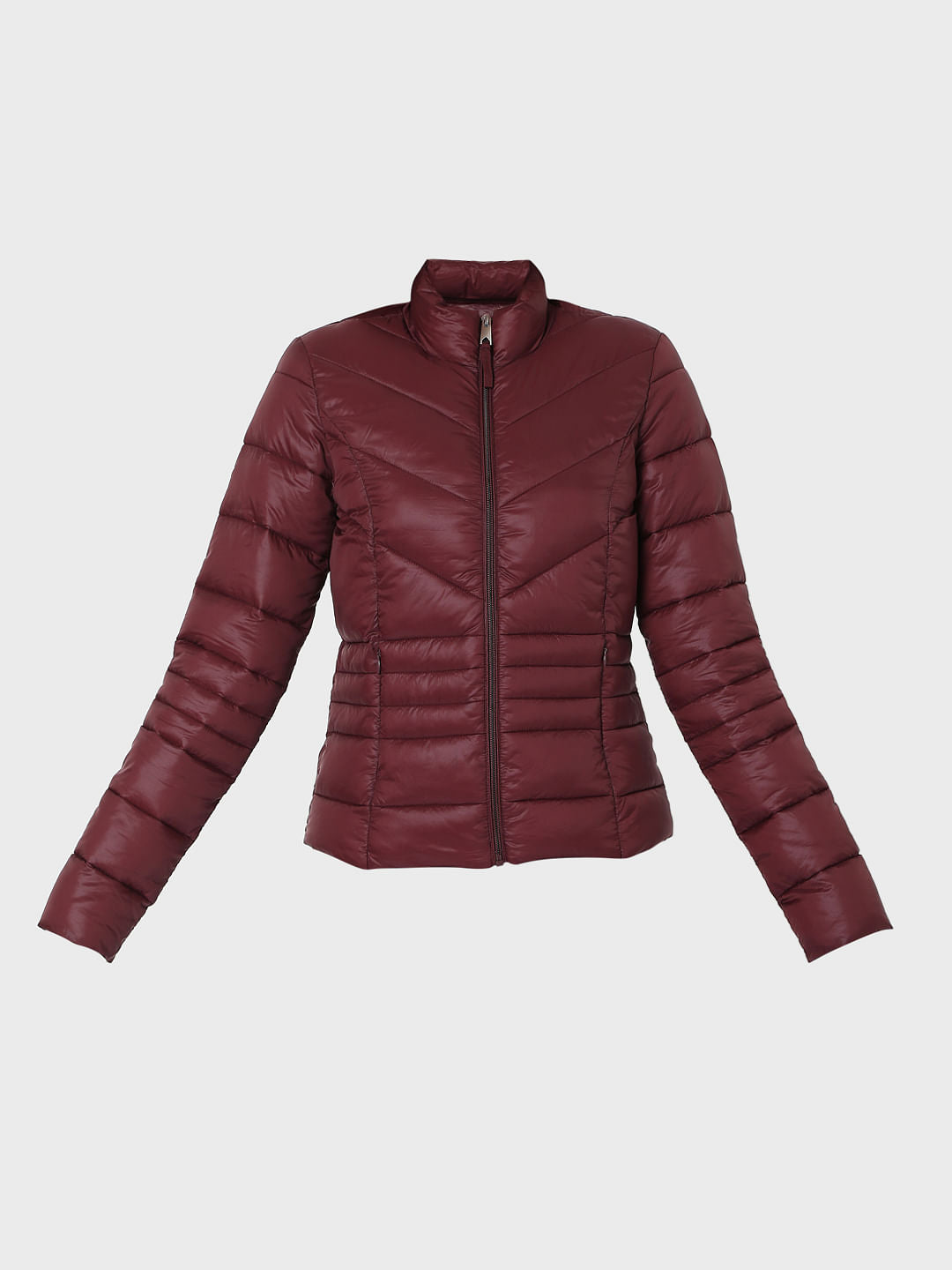 Maroon Puffer Winter Jacket