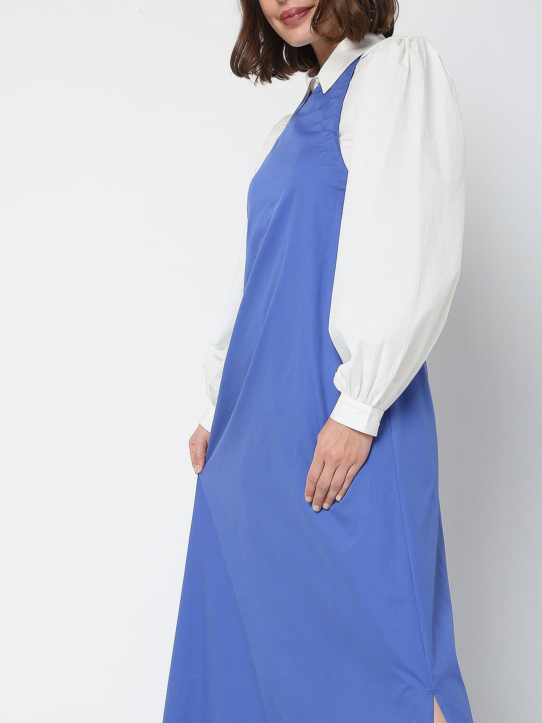 Blue Halter Neck Maxi Dress