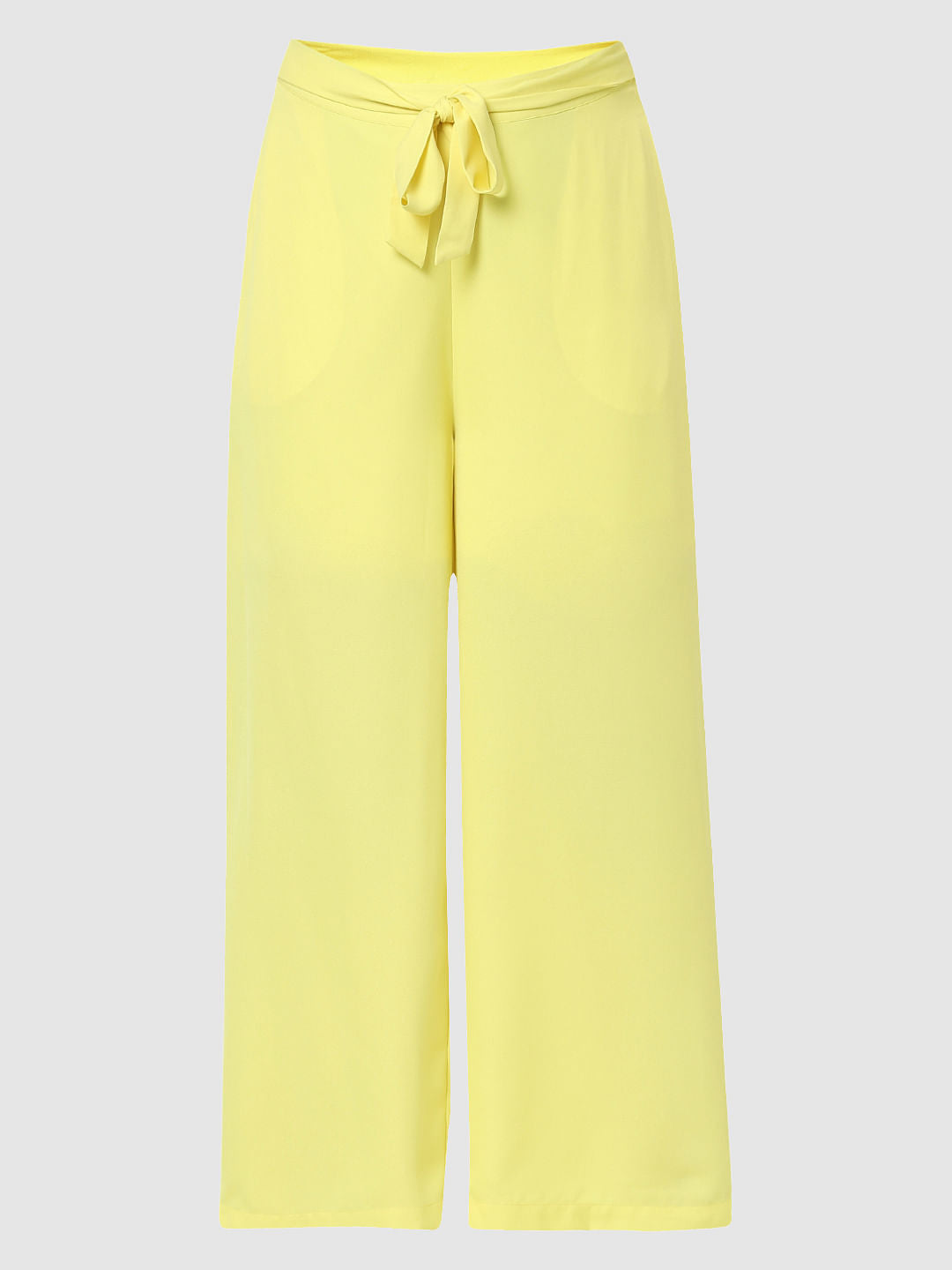 Light Yellow Tie Up Pants
