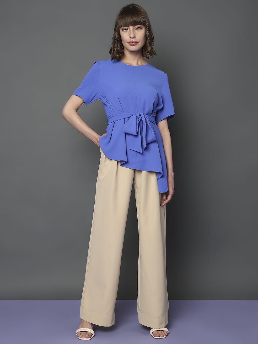 Blue Asymmetrical Top