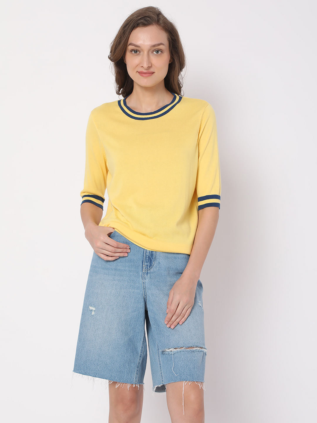 Yellow Knit Top