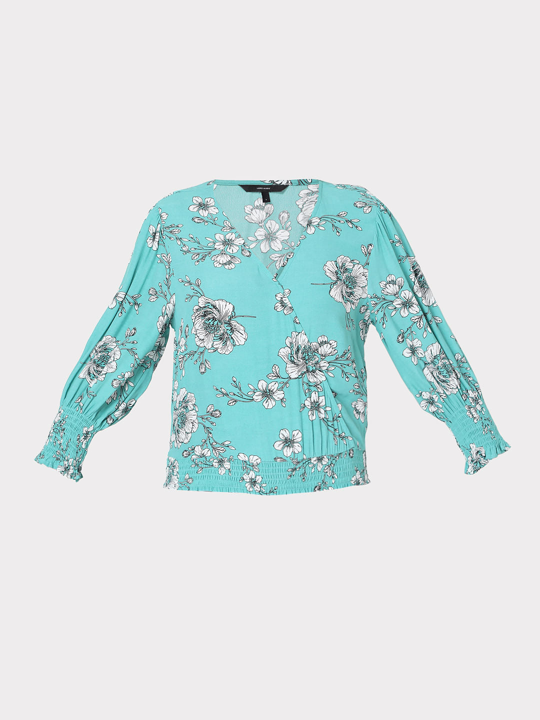 Green Floral Top