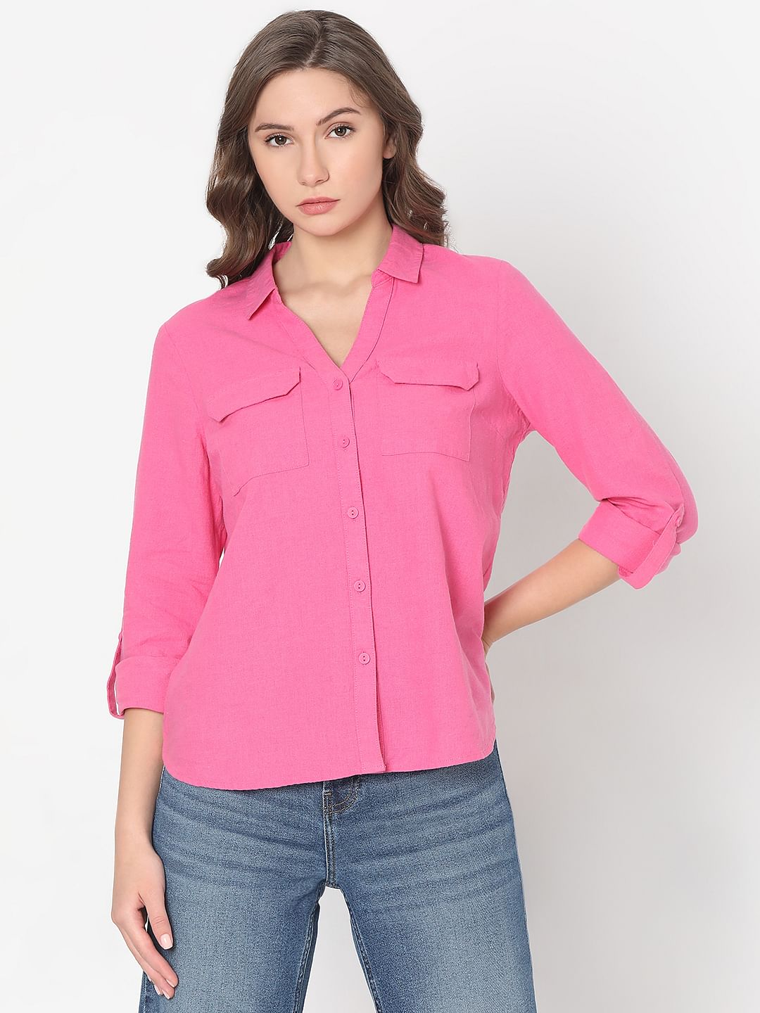 Pink Linen Shirt