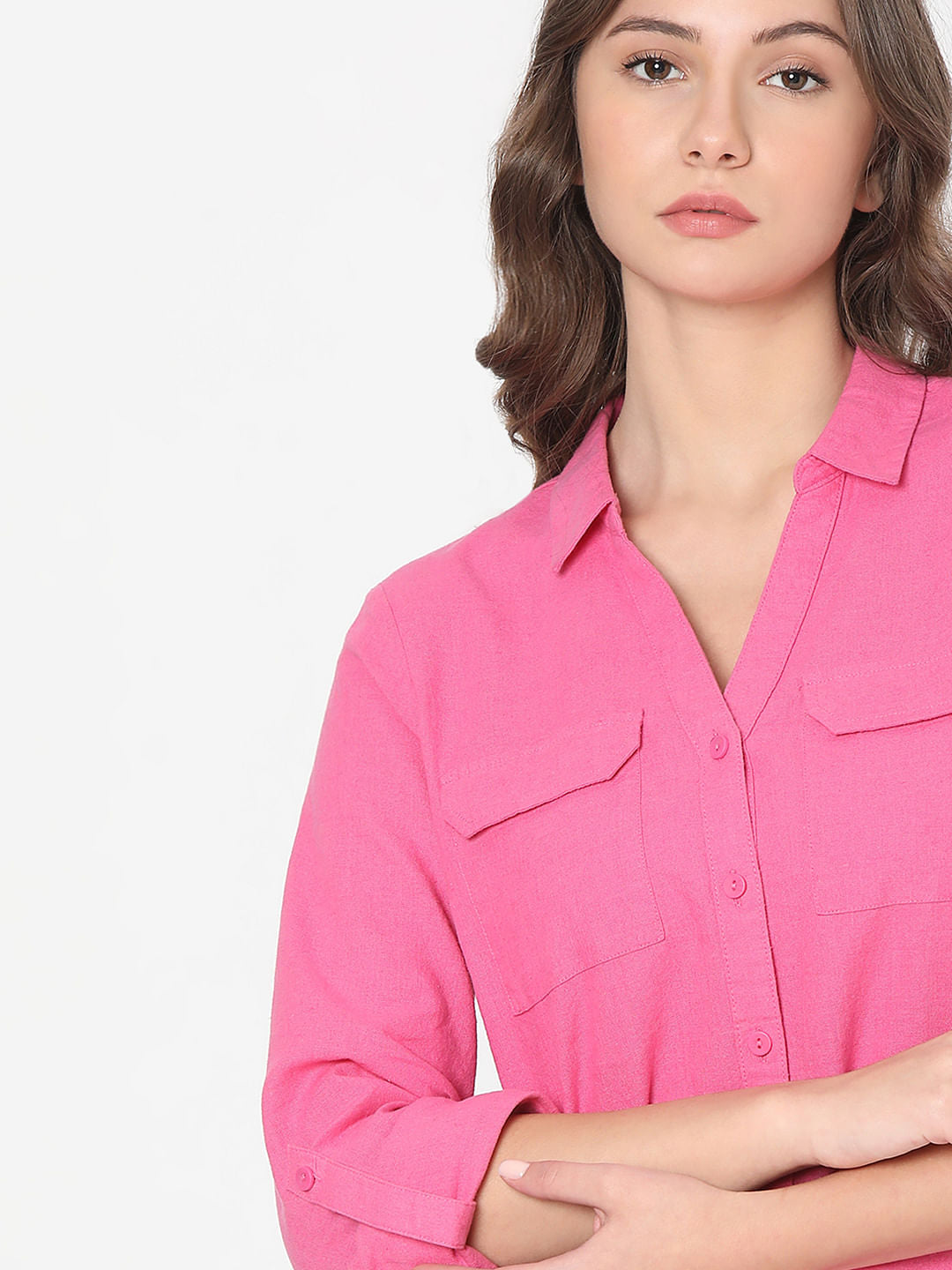Pink Linen Shirt