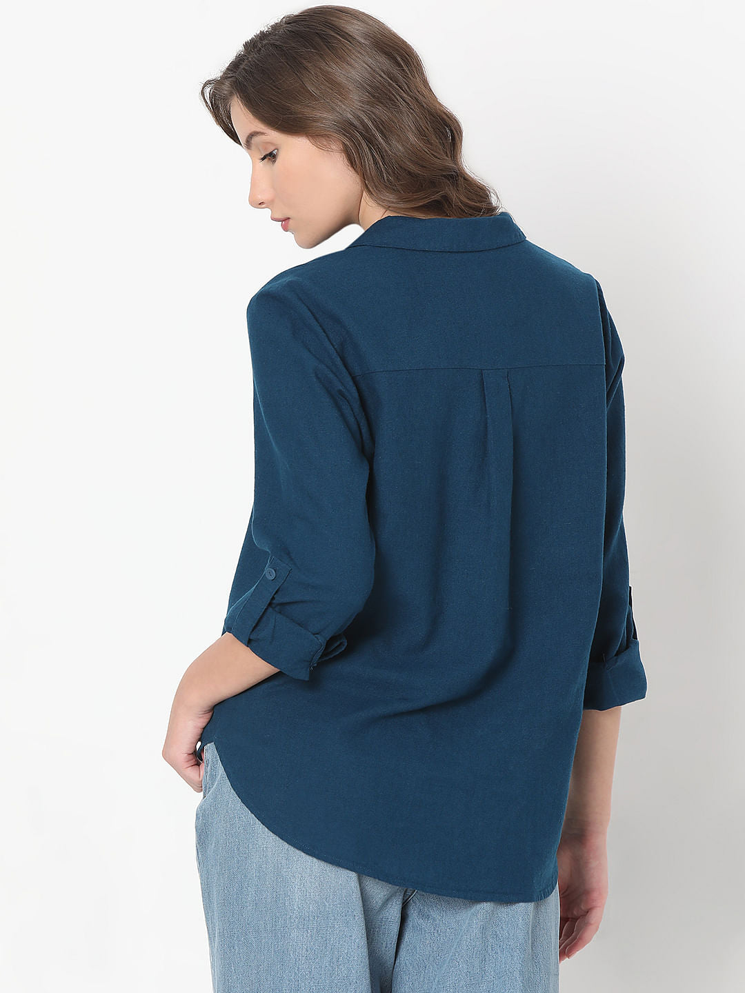 Dark Blue Linen Shirt