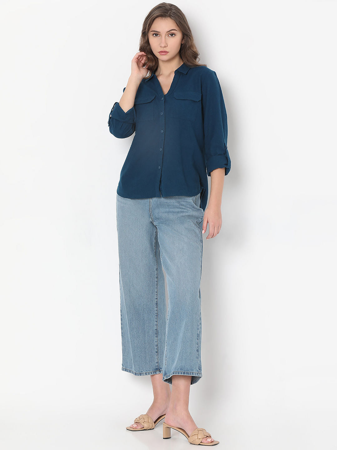 Dark Blue Linen Shirt