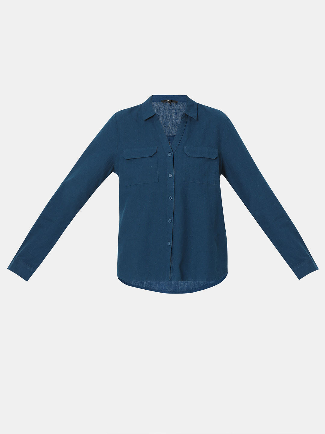 Dark Blue Linen Shirt