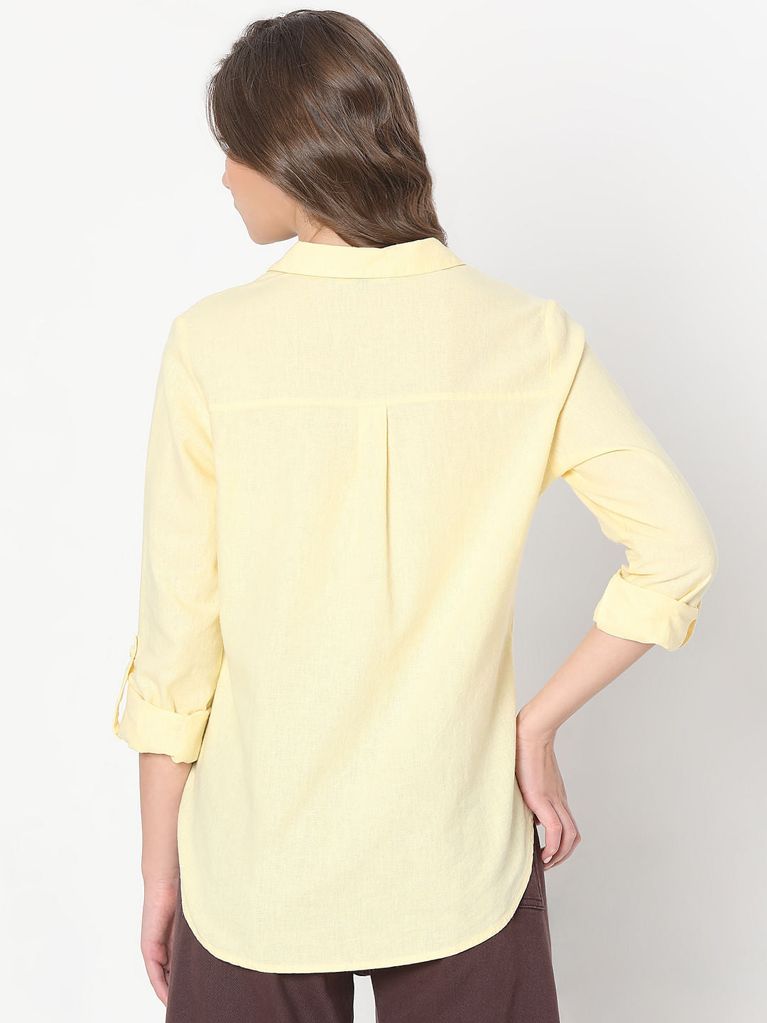 Light Yellow Linen Shirt