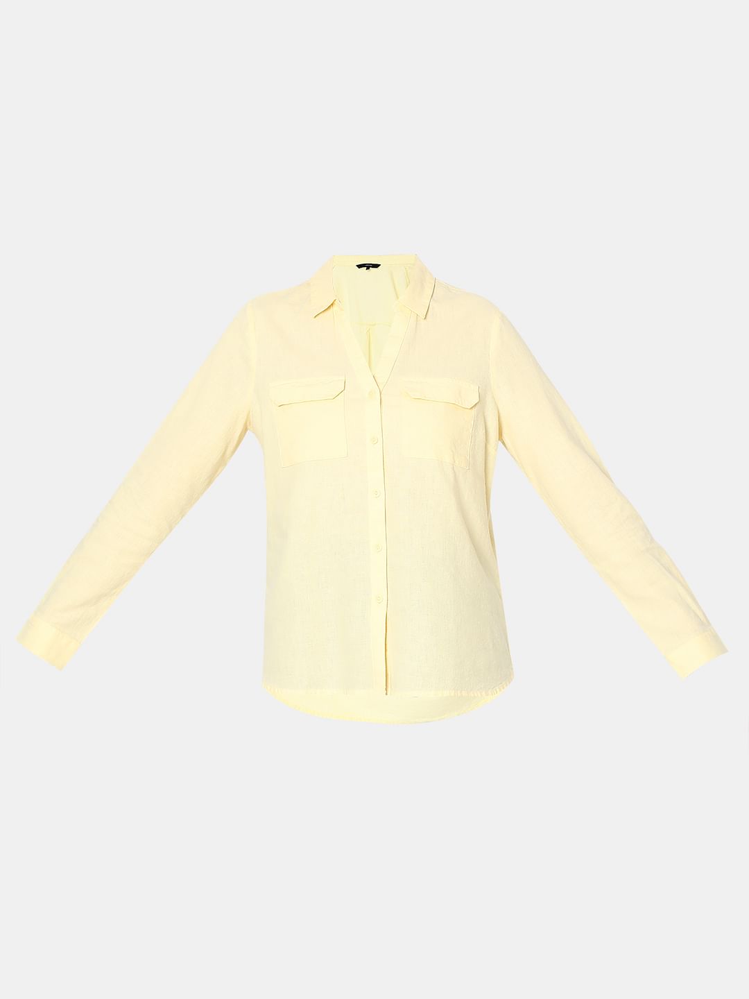 Light Yellow Linen Shirt