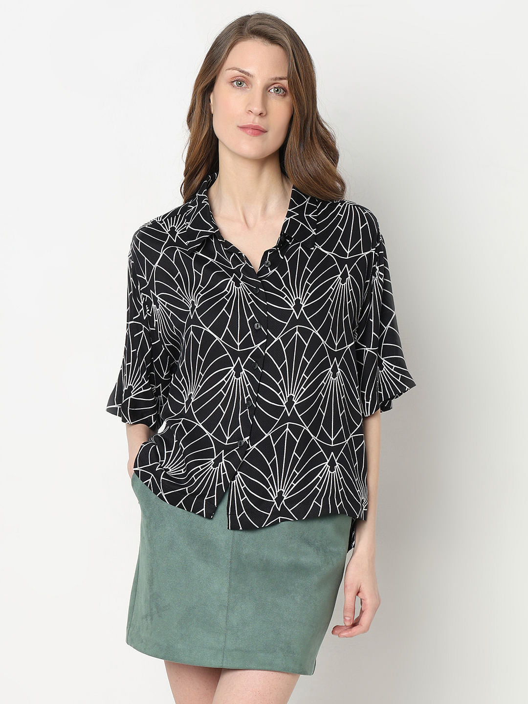 Black Printed Shirt