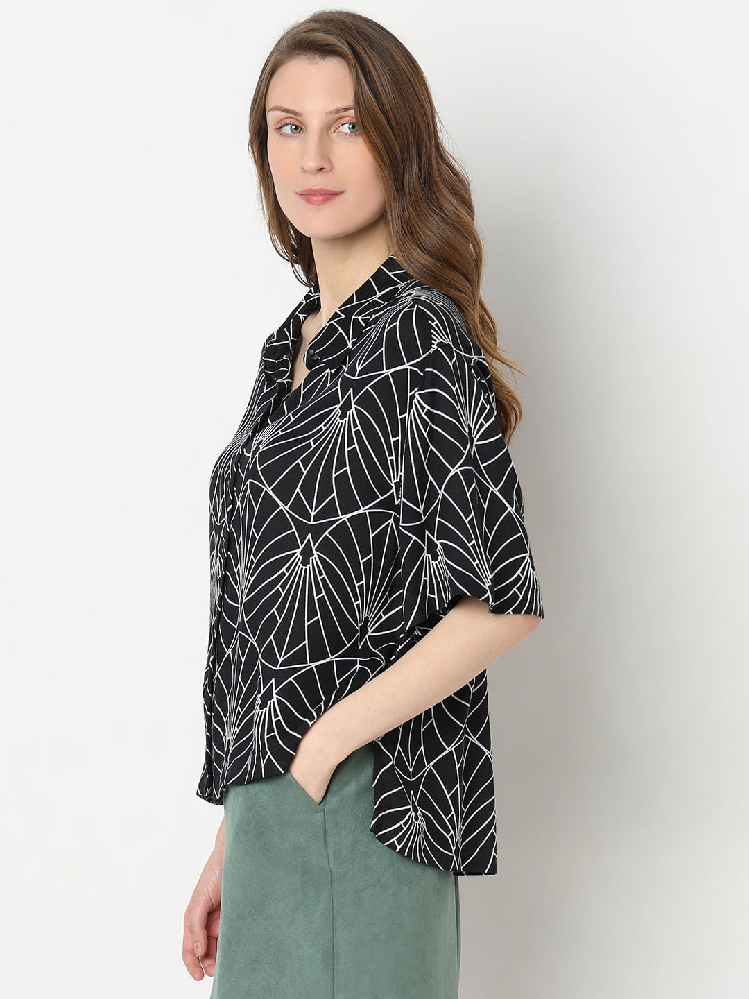 Black Printed Shirt