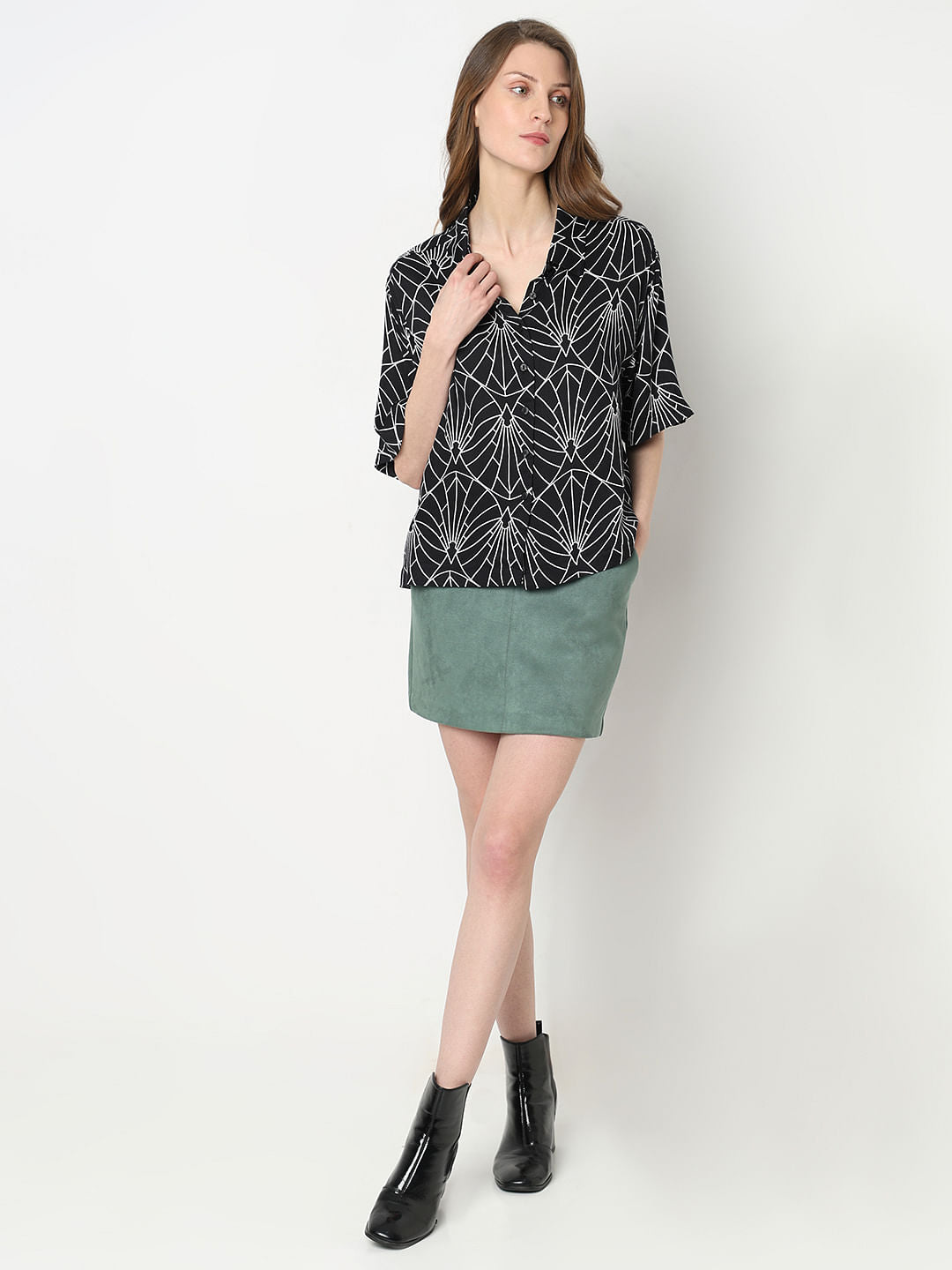 Black Printed Shirt