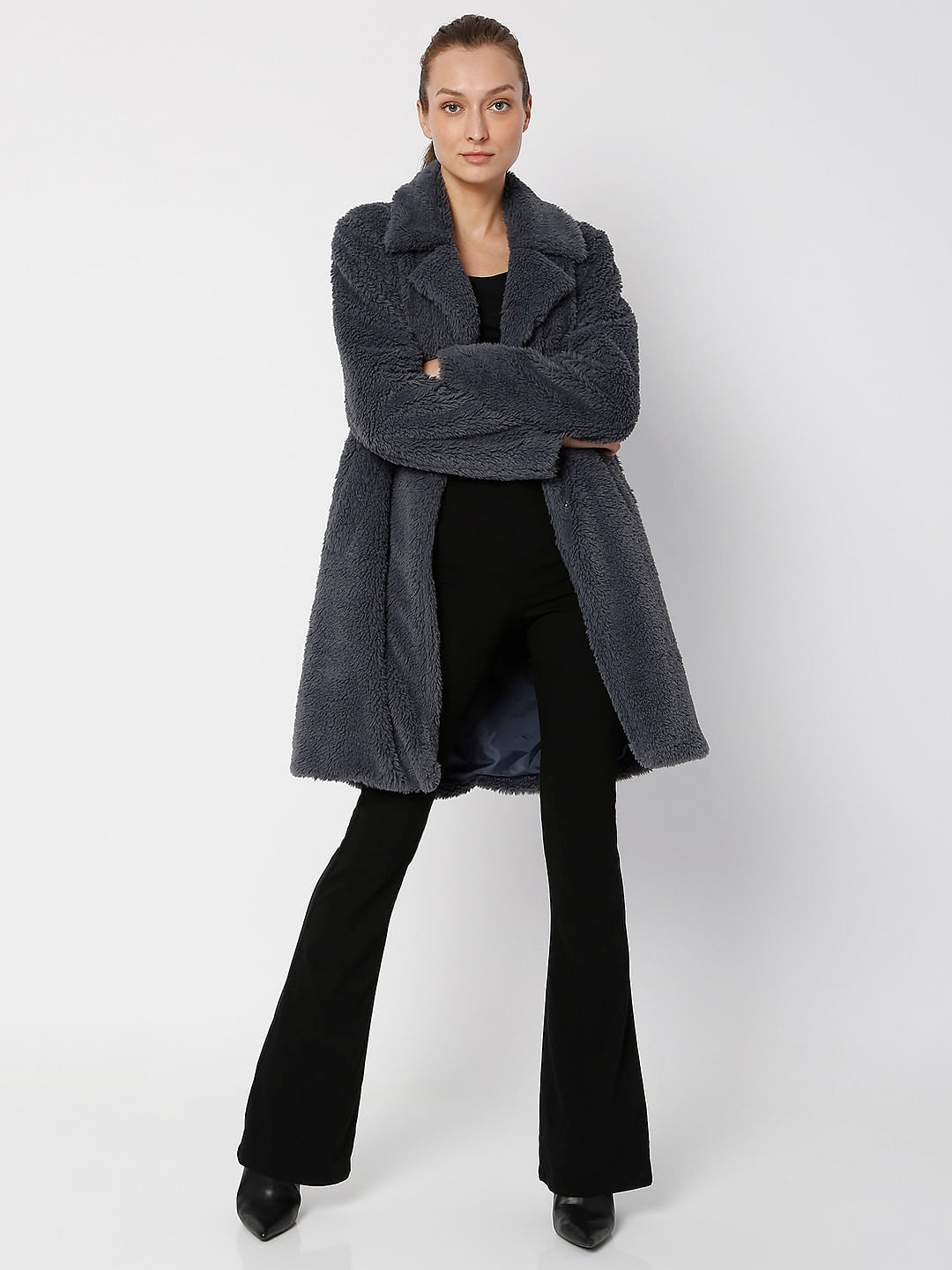 Ombre Blue Teddy Overcoat