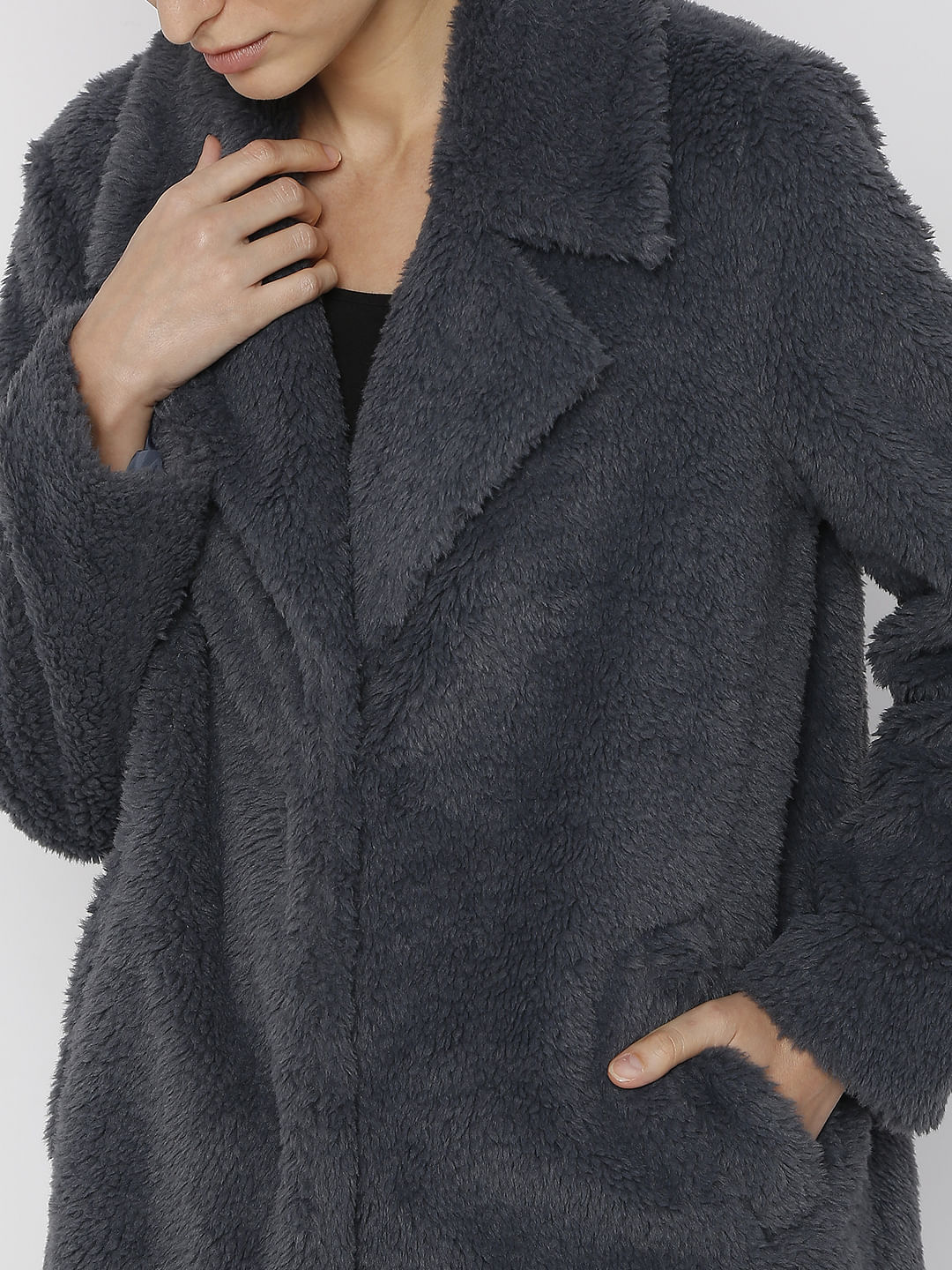 Ombre Blue Teddy Overcoat