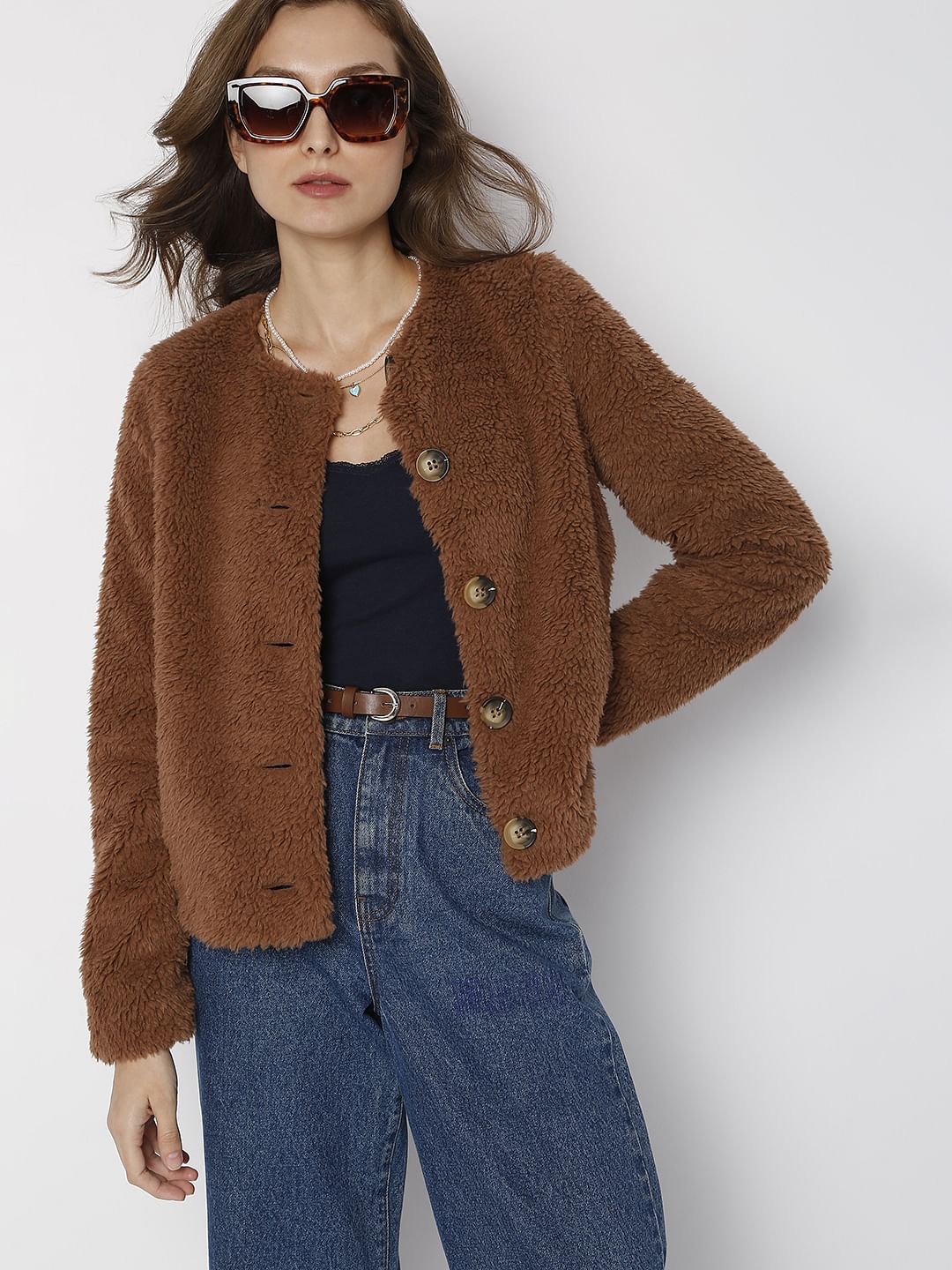 Brown Teddy Short Jacket