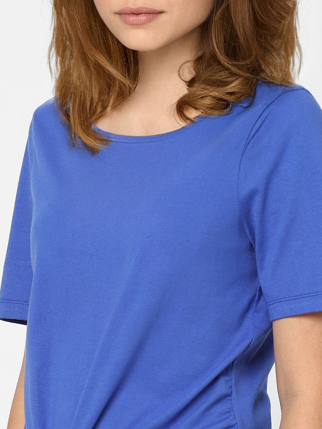 Blue Tie Up T-Shirt