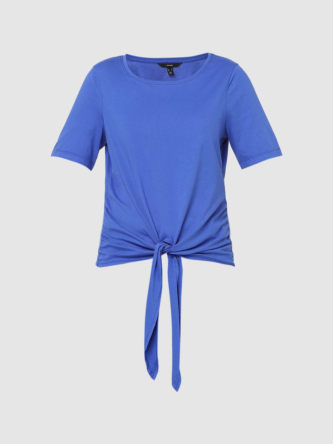 Blue Tie Up T-Shirt