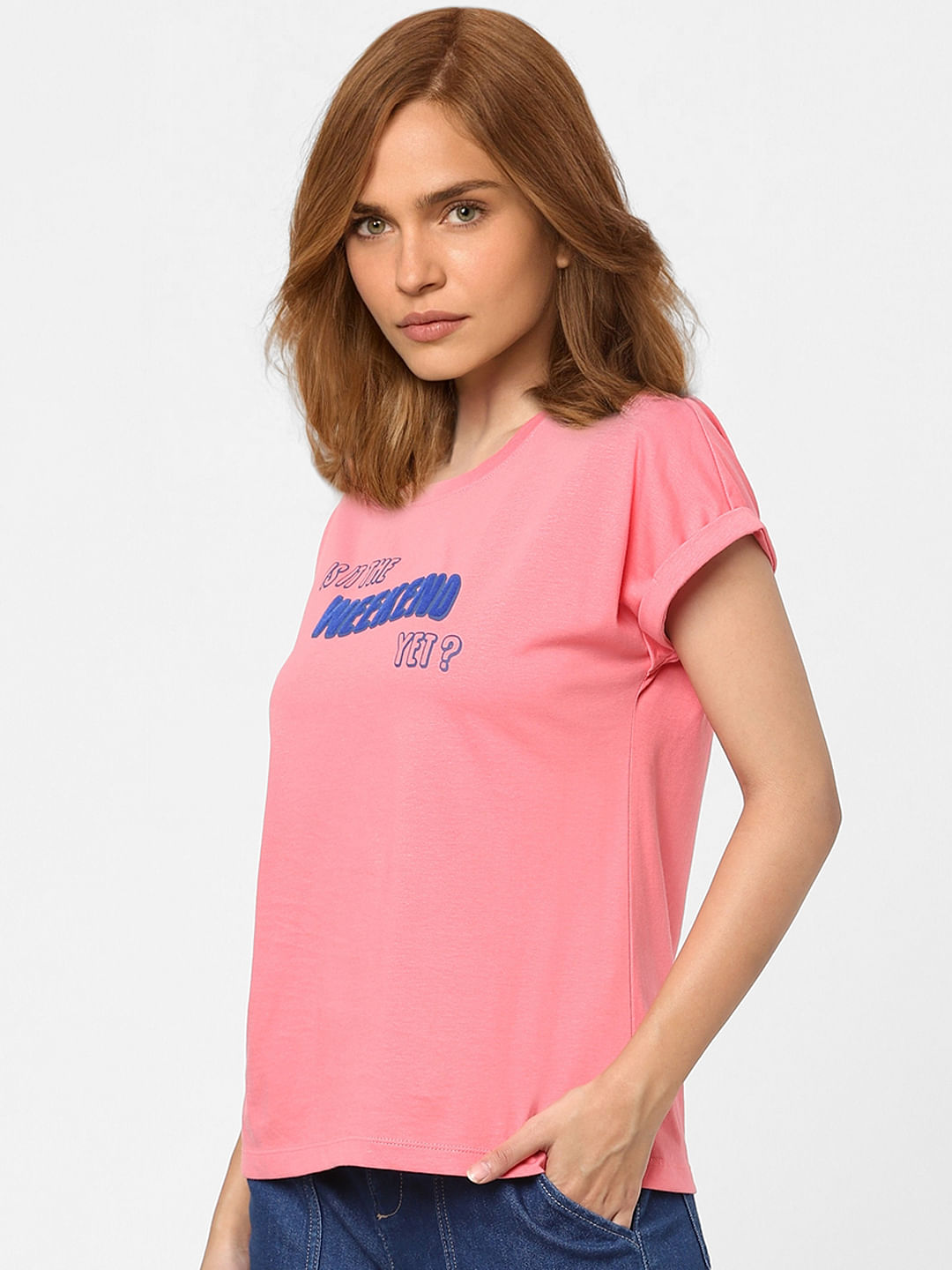 Pink Graphic Print T-Shirt