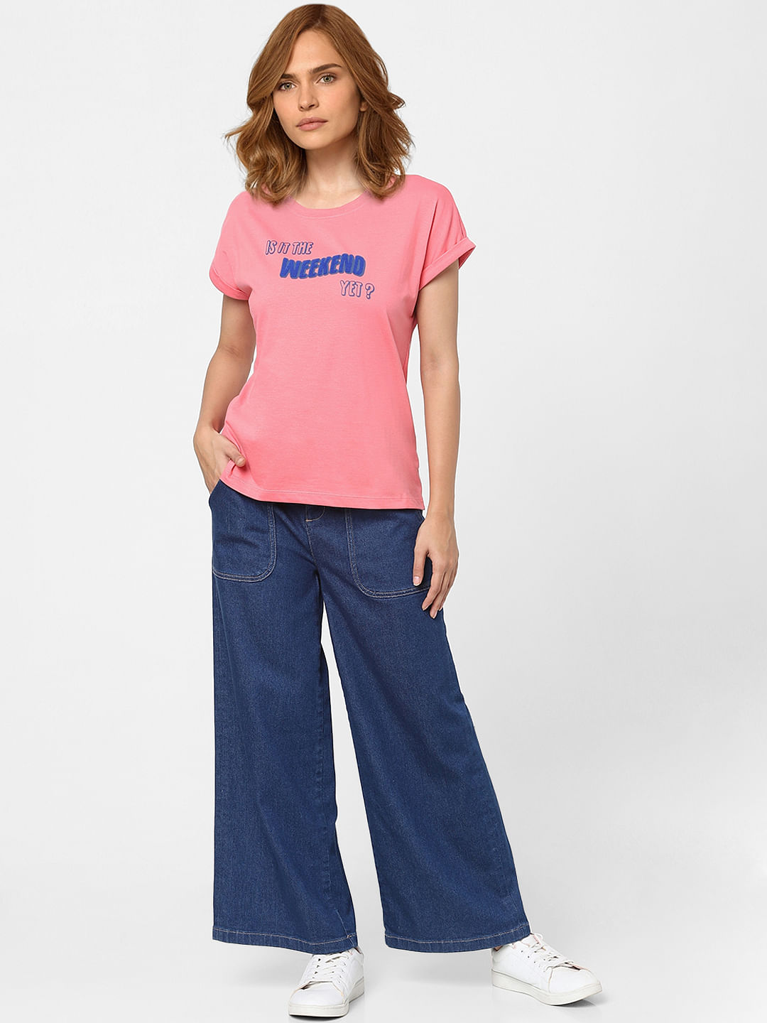 Pink Graphic Print T-Shirt