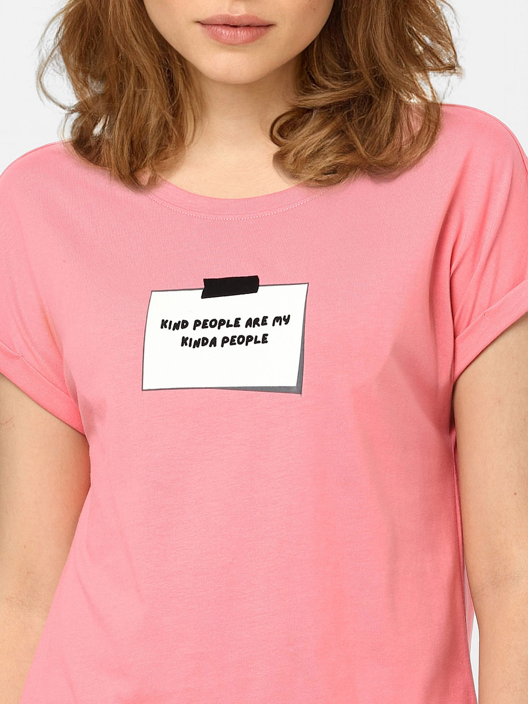 Pink Graphic Print T-Shirt