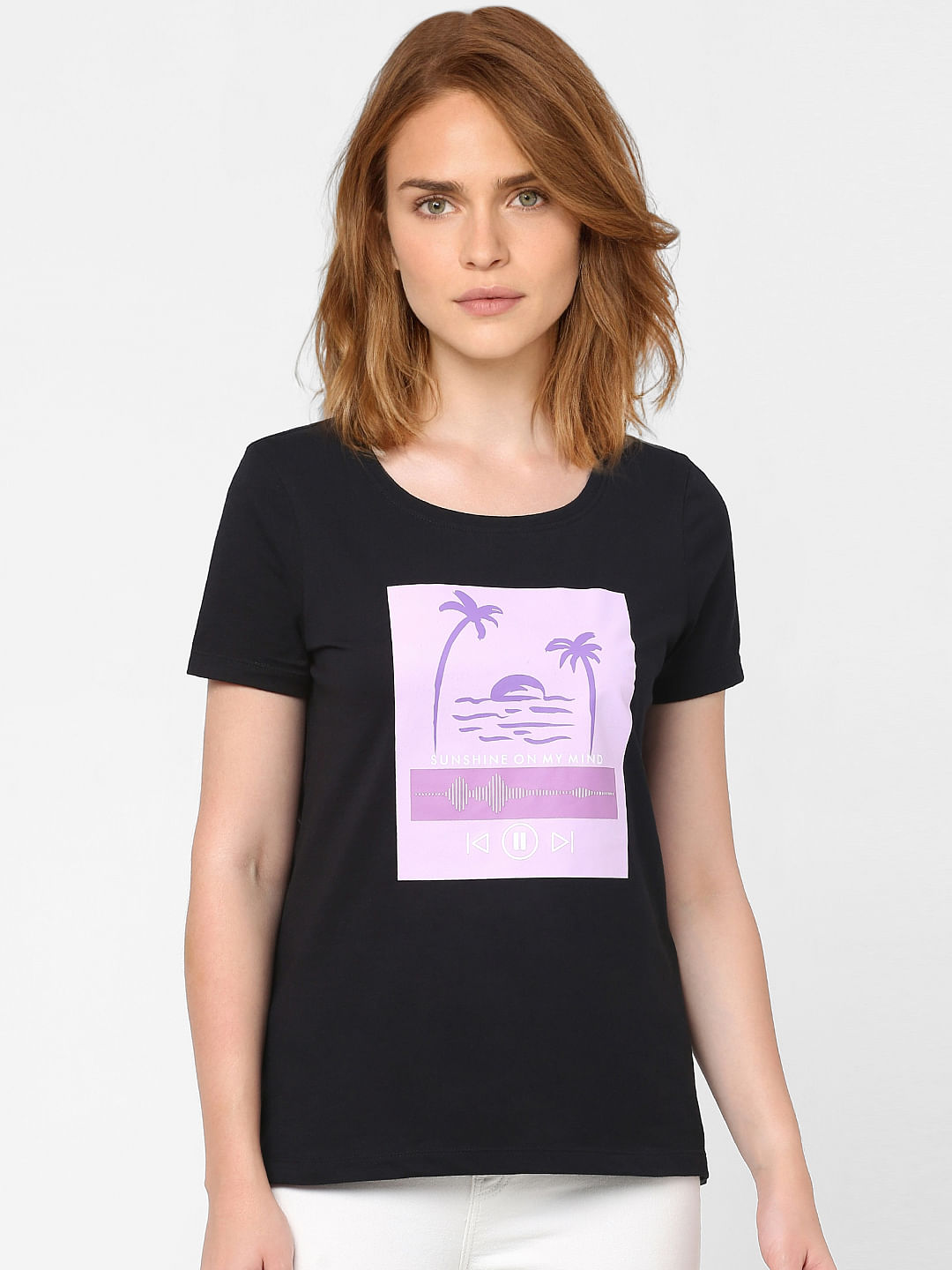 Black Graphic Print T-Shirt