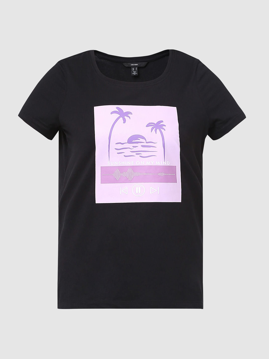 Black Graphic Print T-Shirt